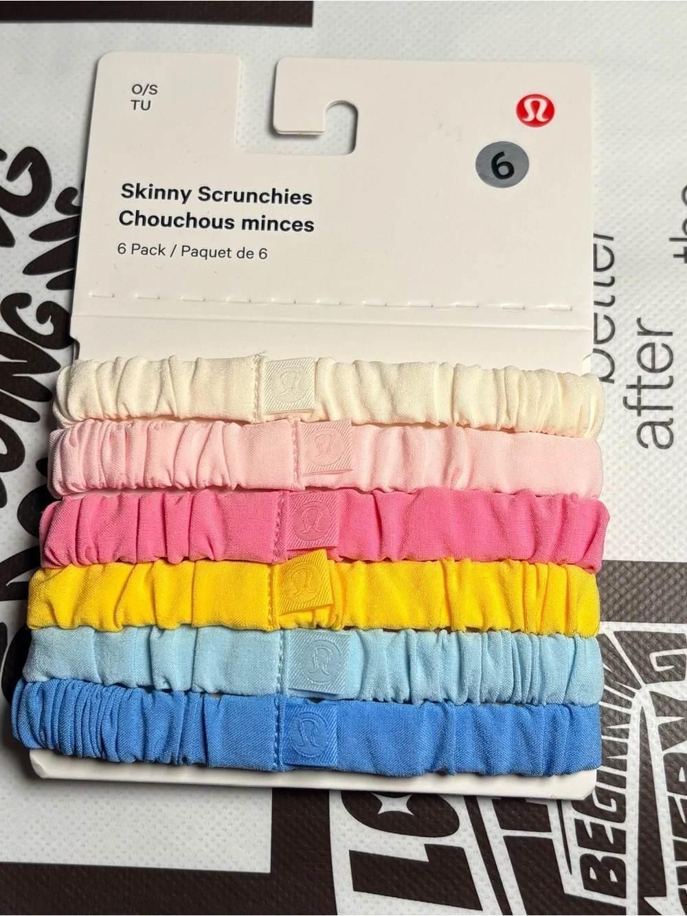 Lululemon Skinny Scrunchies 6 pack